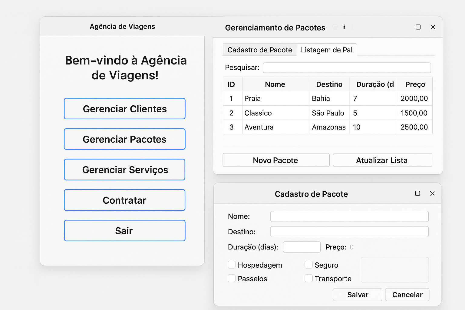 Agência de Viagens screenshot